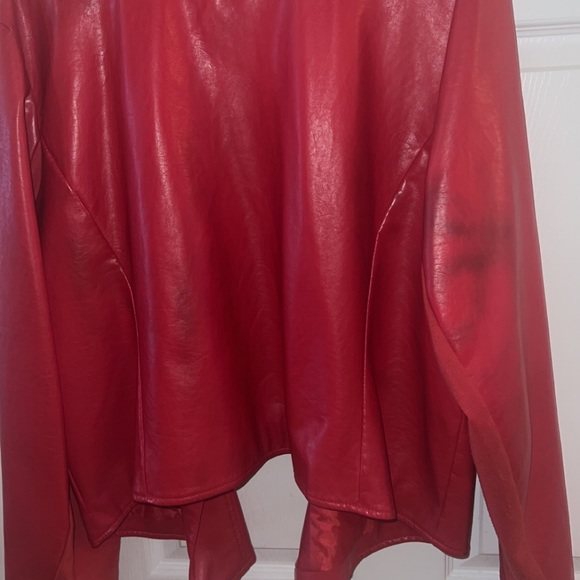 Red Leather Jacket Size 2X - Picture 2 of 3